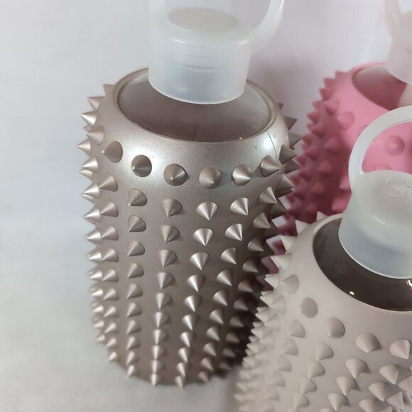 3 BKR Spiked Glass Bottle Prenup Big 1L 500ml Straws Rose Gold Pink Baker Miller - Picture 4 of 13